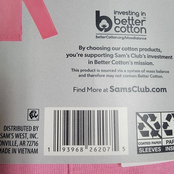 Member's Mark Girl's 2-Pack My Favorite Long Sleeve Tees Unicorn Pink Size 10/12 - Picture 6 of 6